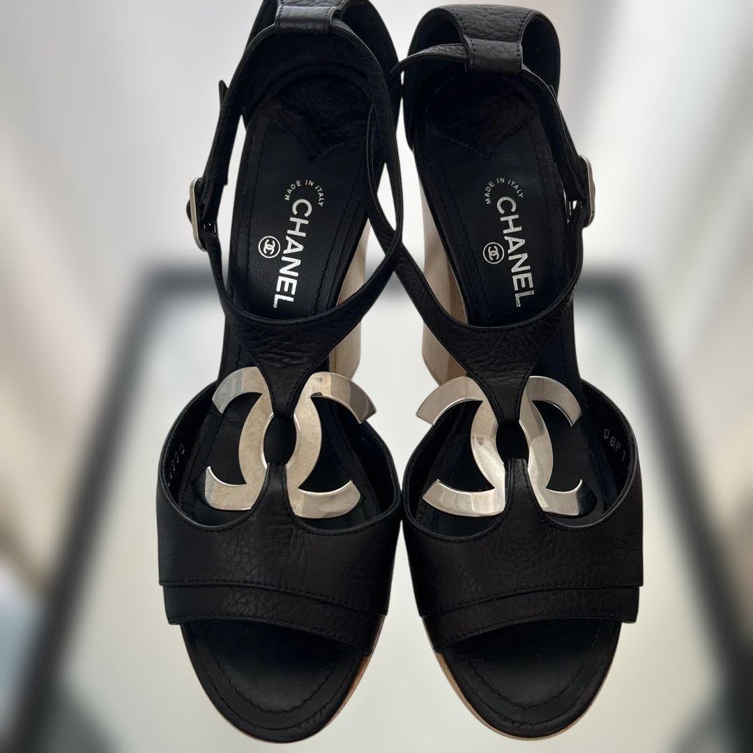 【希少】CHANEL ココマークレザーヒール　36size