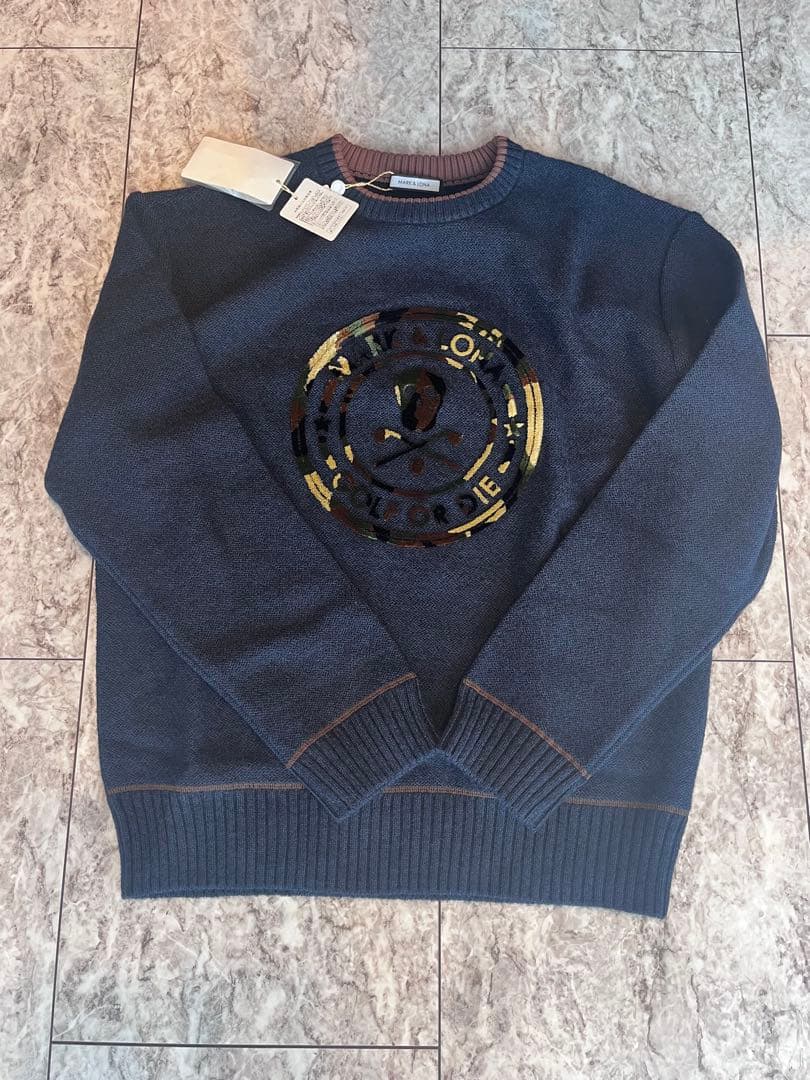 k*i様 MARK&LONAマークアンドロナ カモフラスカルロゴ★裏地付きニット