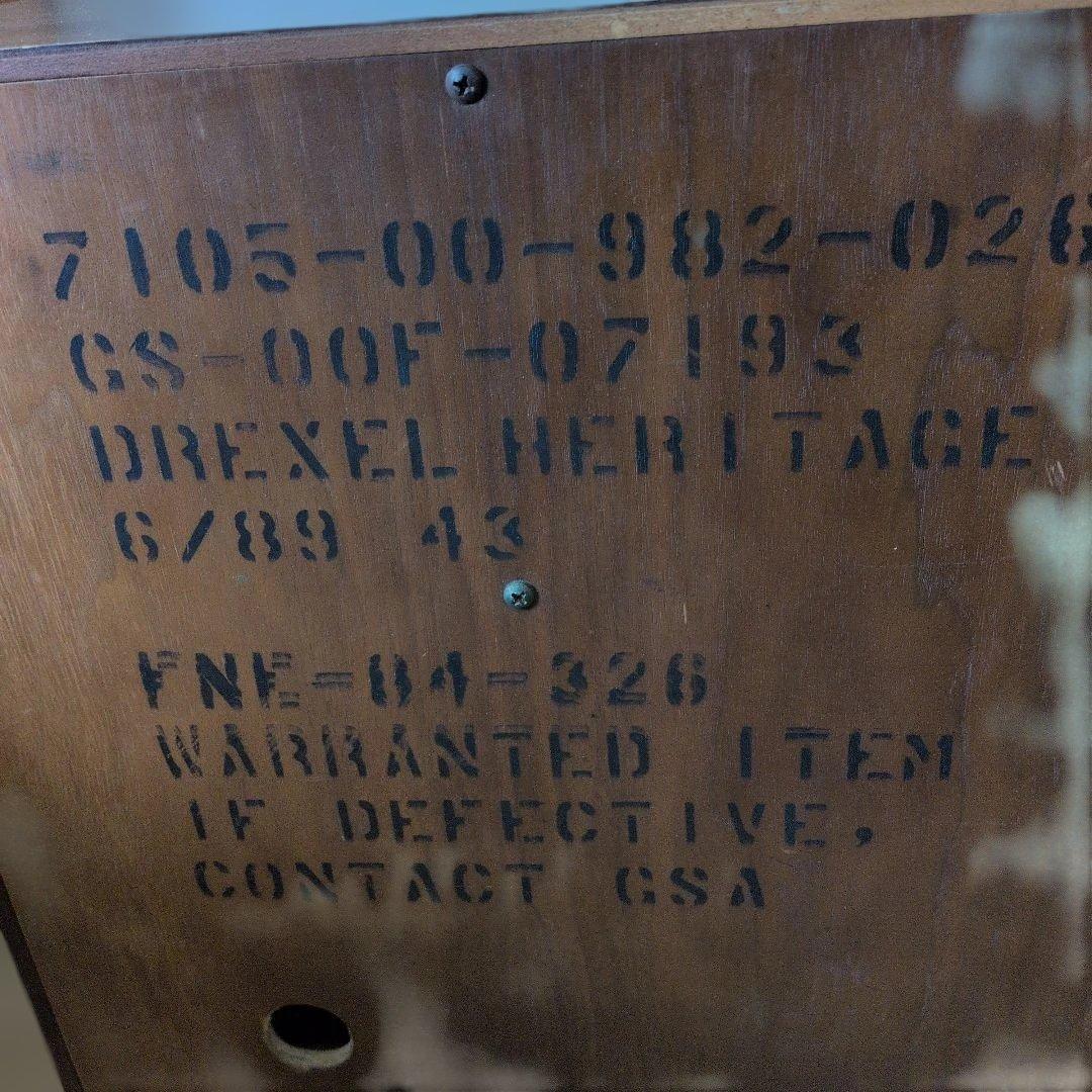 USA米軍放出家具ドレクセル サイドテーブル 引き出し付き