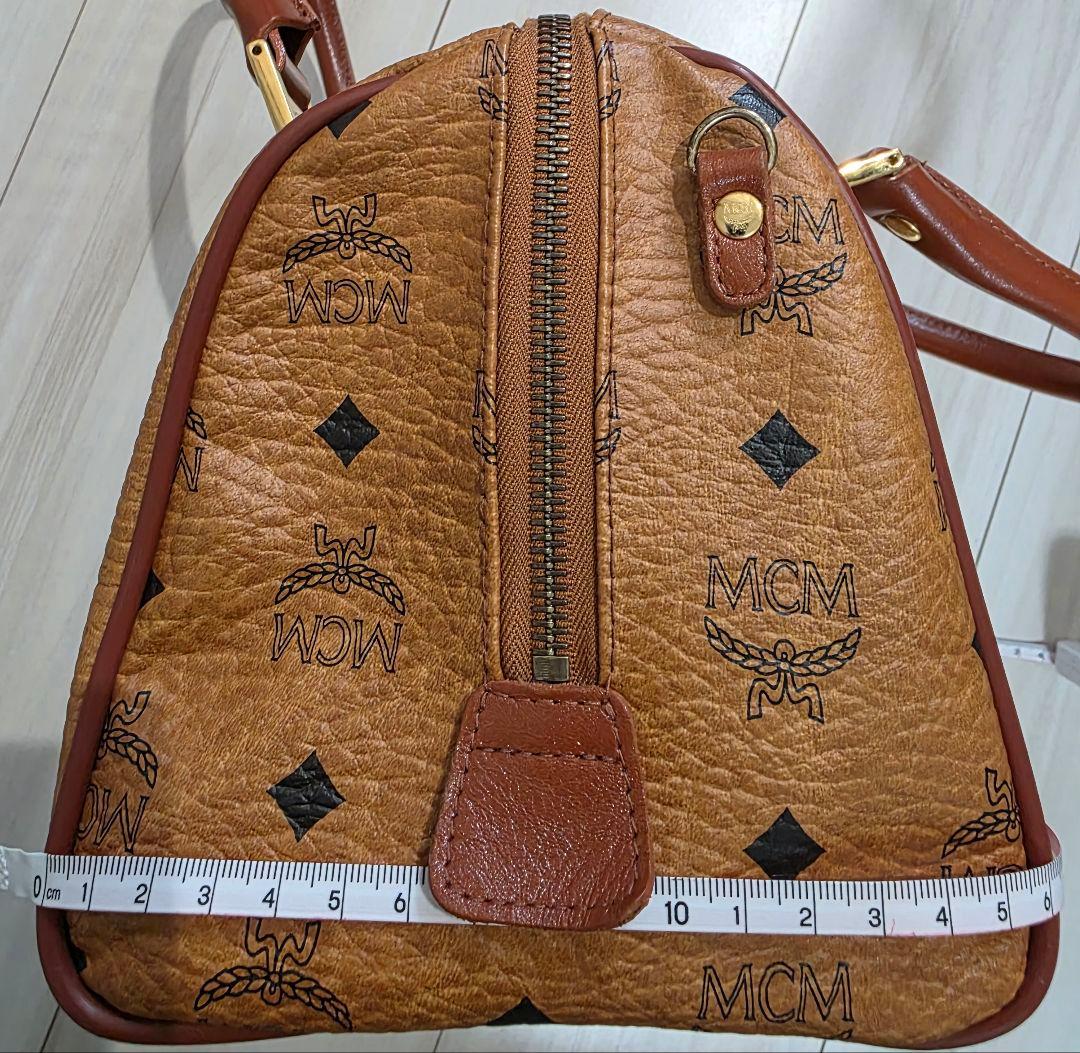 中古美品　MCM ミニボストンバッグ ブラウン