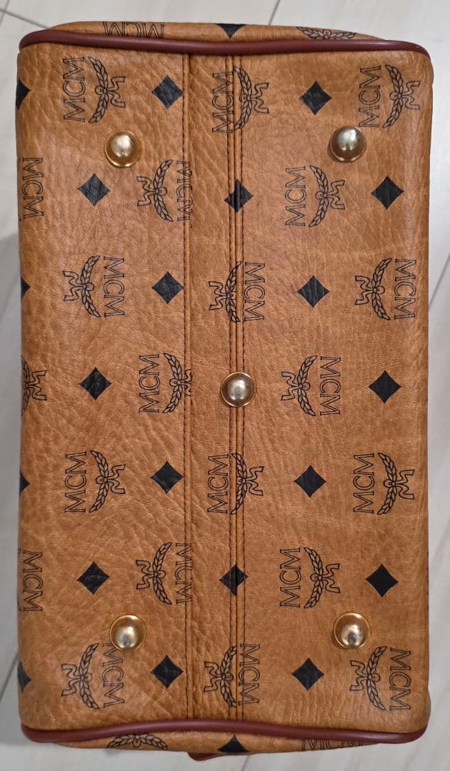 中古美品　MCM ミニボストンバッグ ブラウン