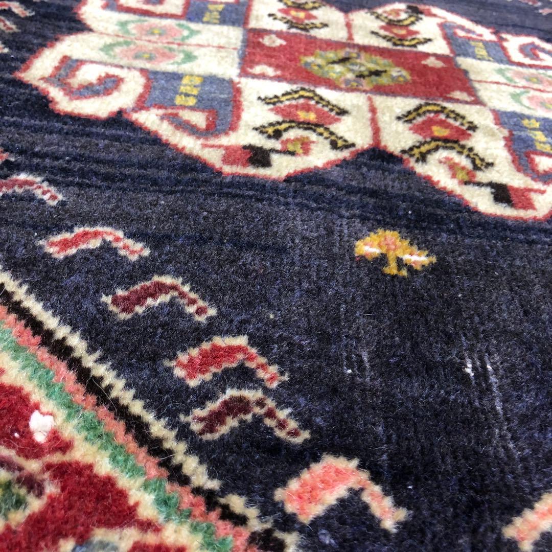 ペルシャ絨毯 ヴィンテージラグ 76×72cm 手織り オールド persia