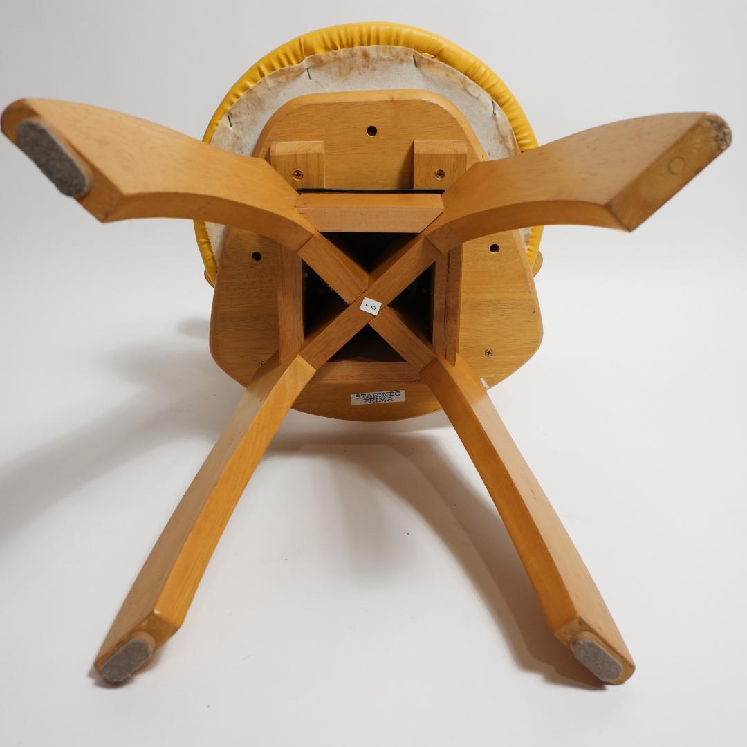 Starindo Prima 木製回転チェア 4脚セット カフェ風 ダイニング