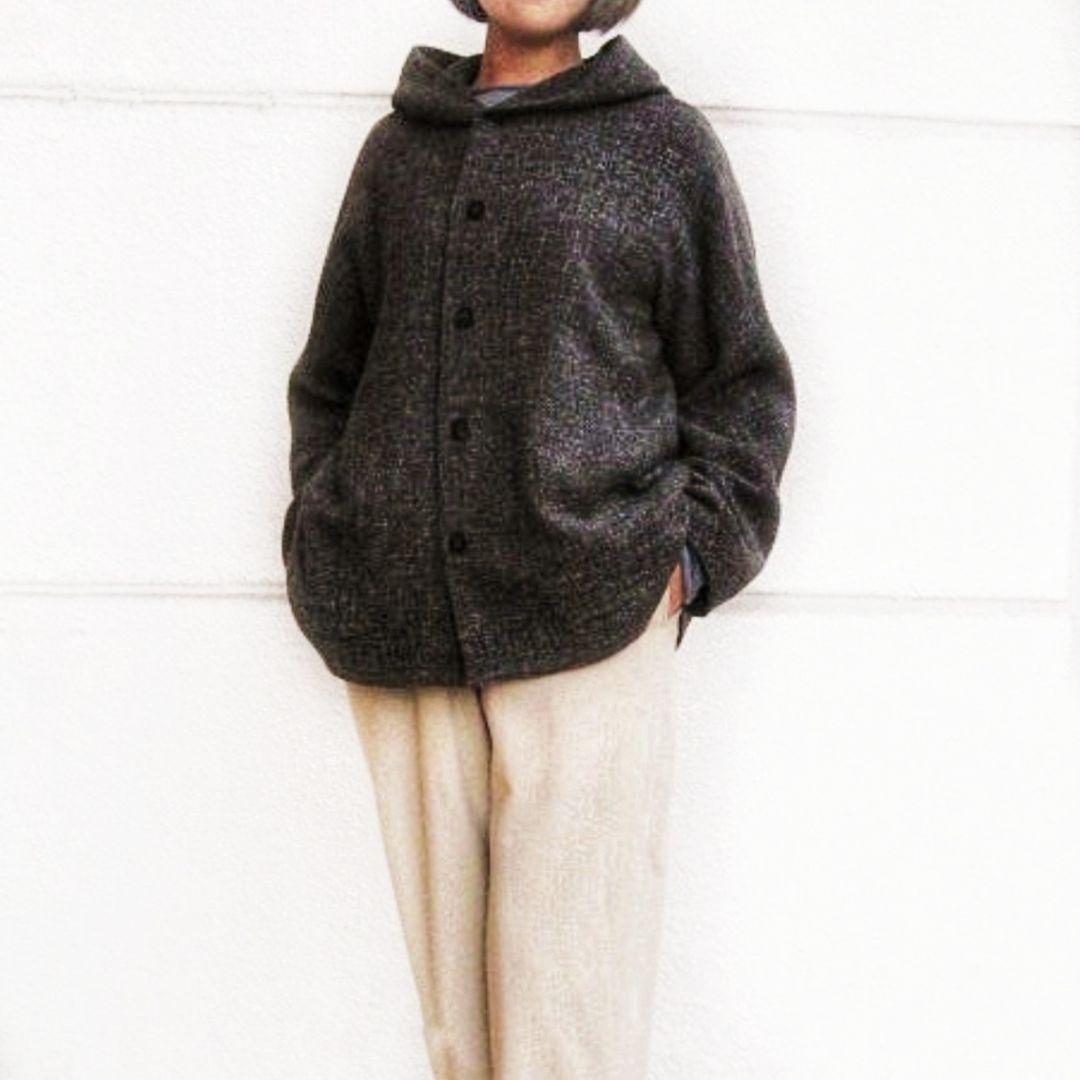 ヨーガンレール　ウール　シルク　フーディージャケット　シルクカール
