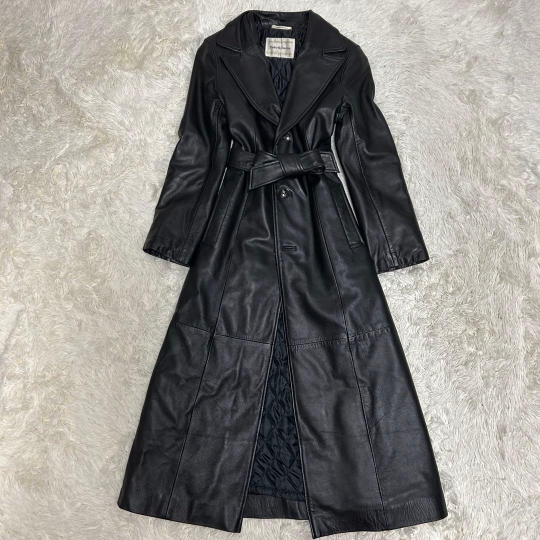 極美品　丈120cm pinky&dianne 羊革　フォックスファー　コート