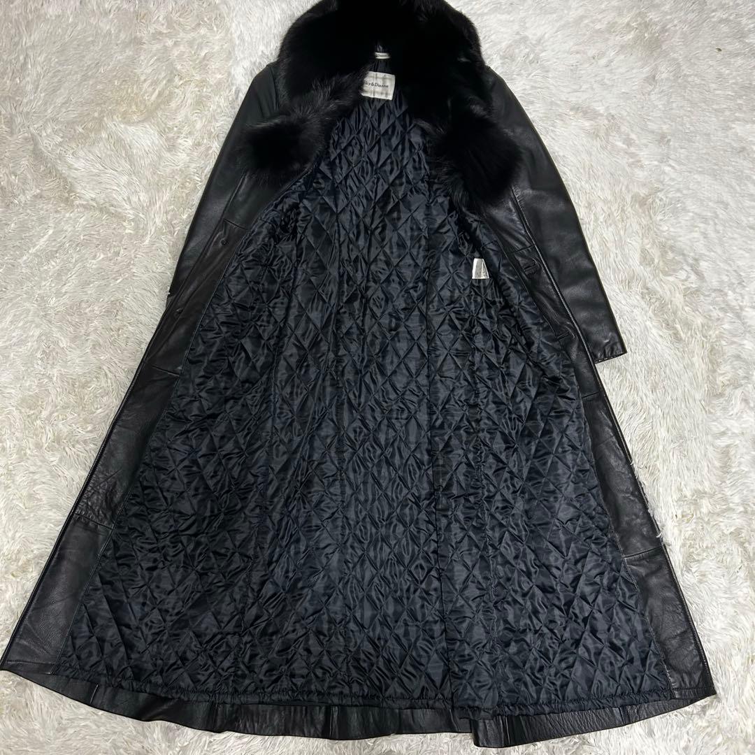 極美品　丈120cm pinky&dianne 羊革　フォックスファー　コート