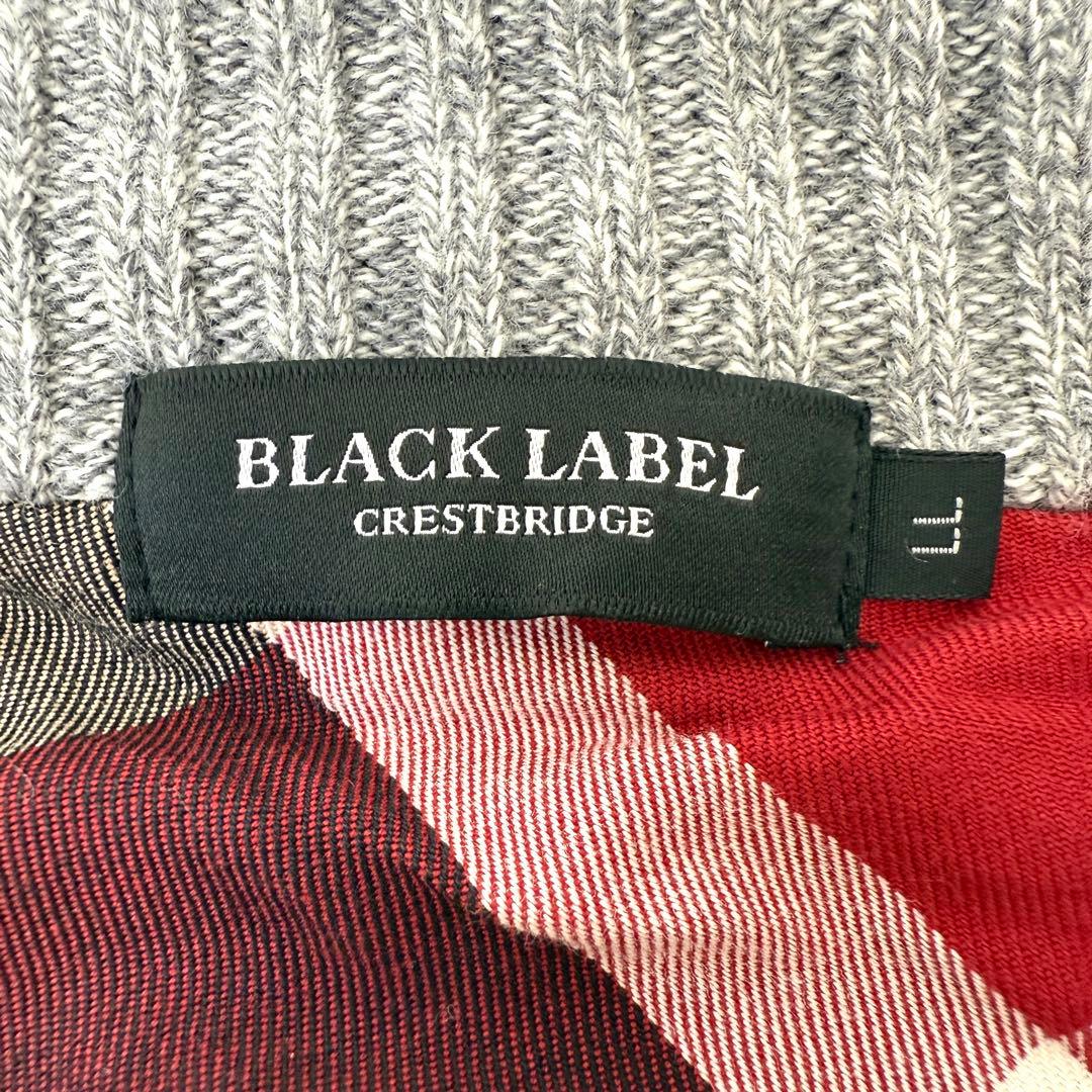【美品✨】ブラックレーベルクレストブリッジ ニットカーディガン グレー 希少LL