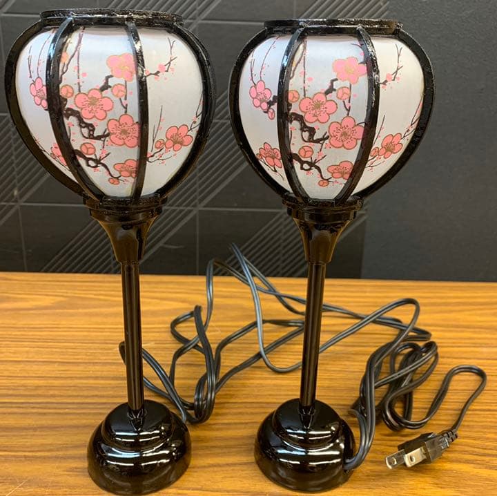 23号　木製豆丸雪洞　電気付　ぼんぼり　雛人形 ぴあな