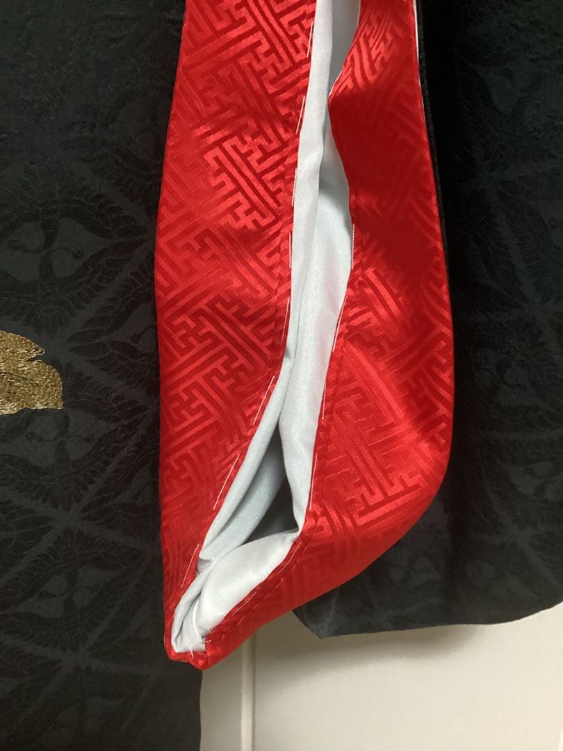 黒の二尺袖振袖レースの付いた袴2点セット トールサイズluxjewel ブランド