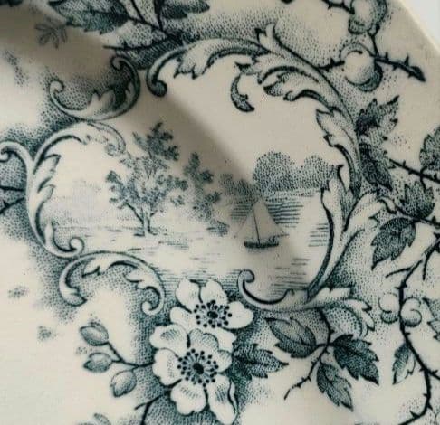 美品　ジョワジールロワ　ポンパドール　平皿　フランスアンティーク