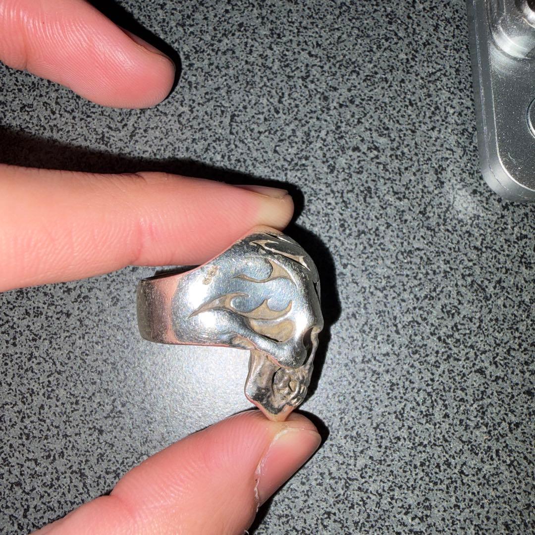 CRAZY PIG Engraved Skull Ring クレイジーピッグ