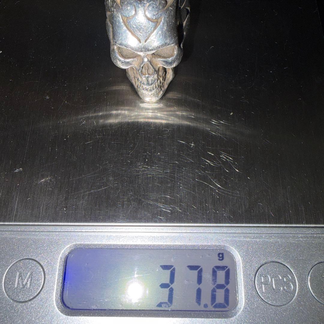 CRAZY PIG Engraved Skull Ring クレイジーピッグ