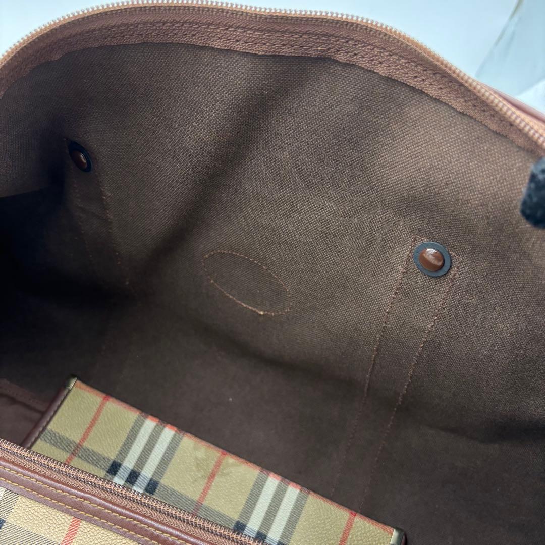 Burberrys バーバリー ノバチェック レザー ボストンバッグ PVC