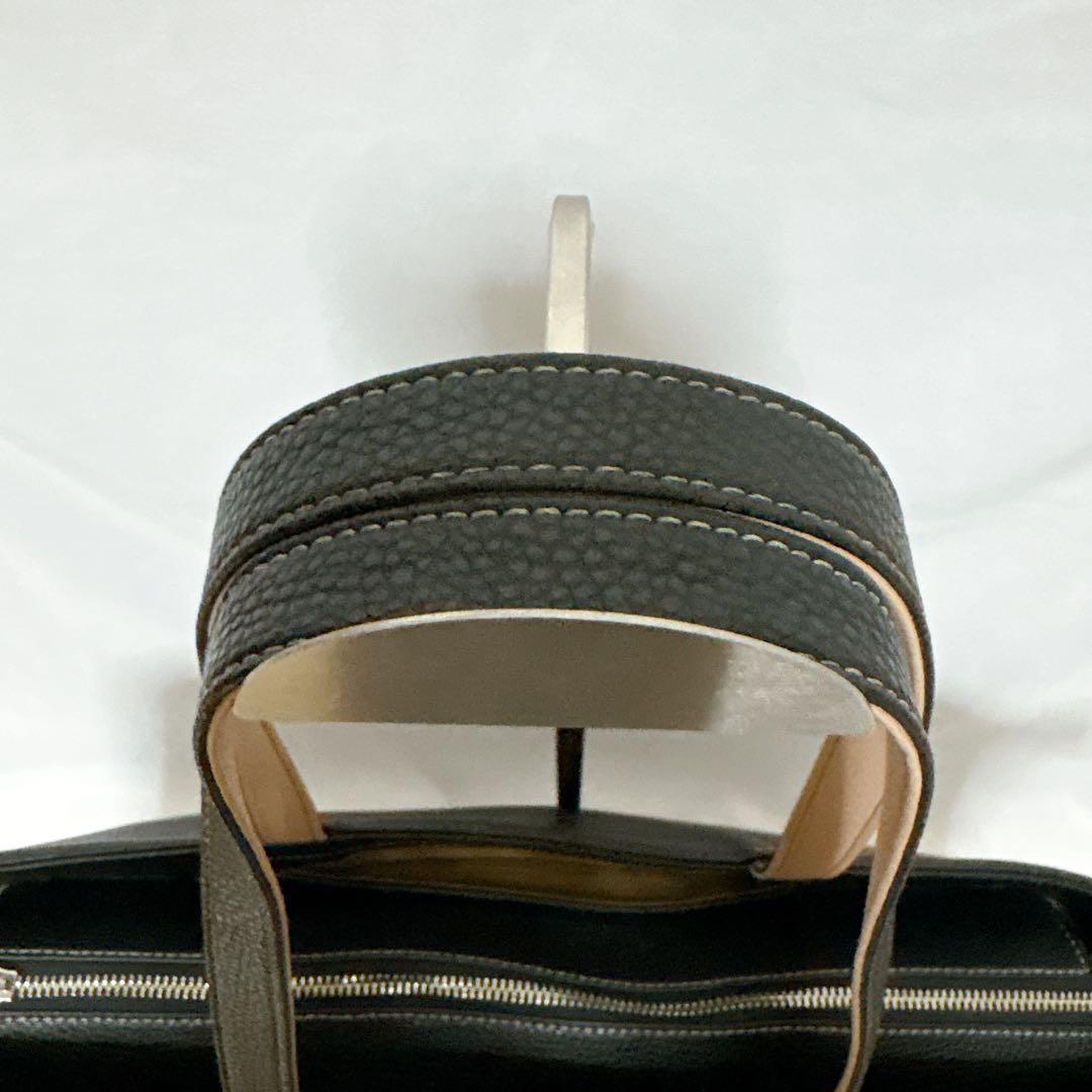 【希少】グリーンレーベルリラクシング レザー ブラック トートバッグ A4