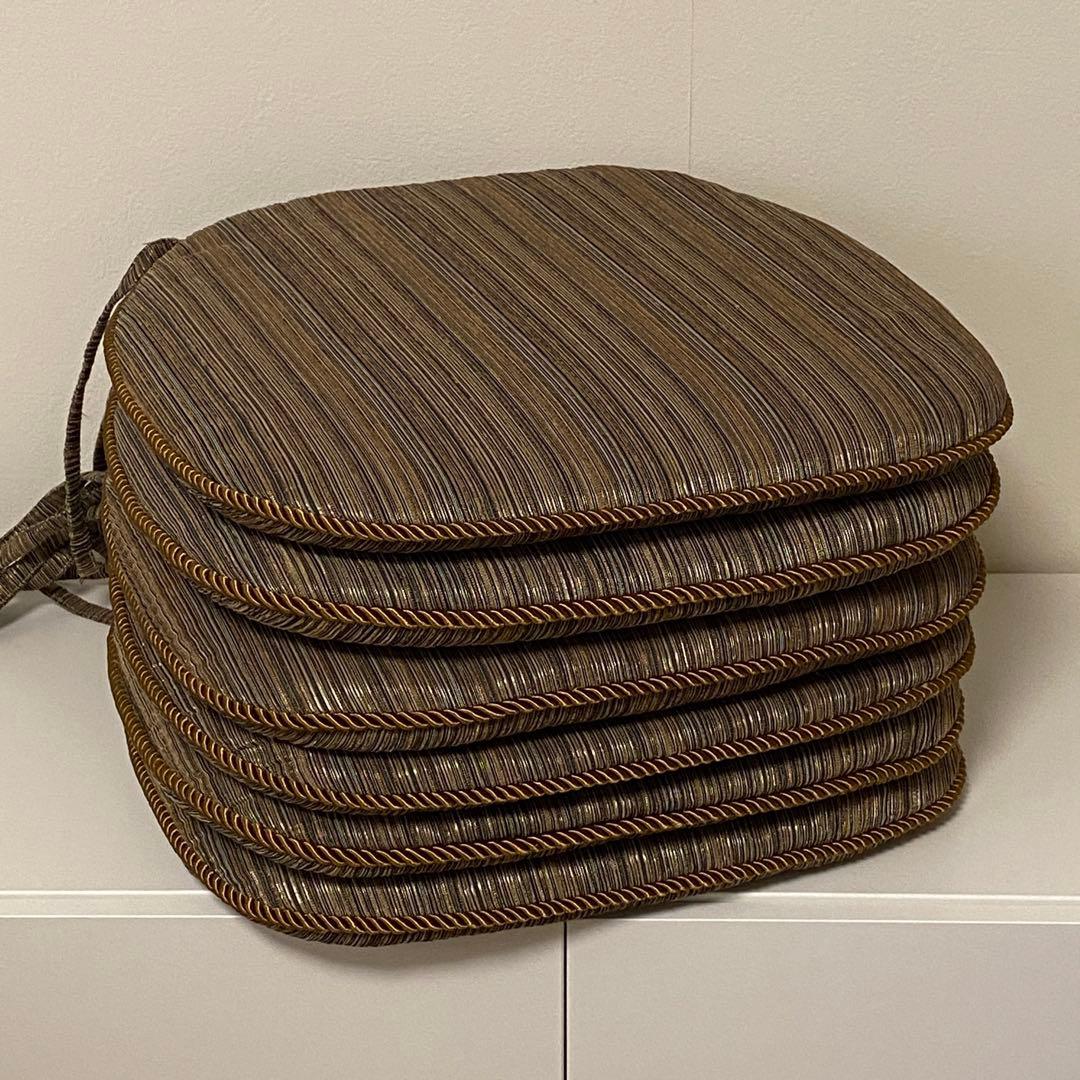 椅子用クッション／シートクッション／チェアパッド【６枚セット】