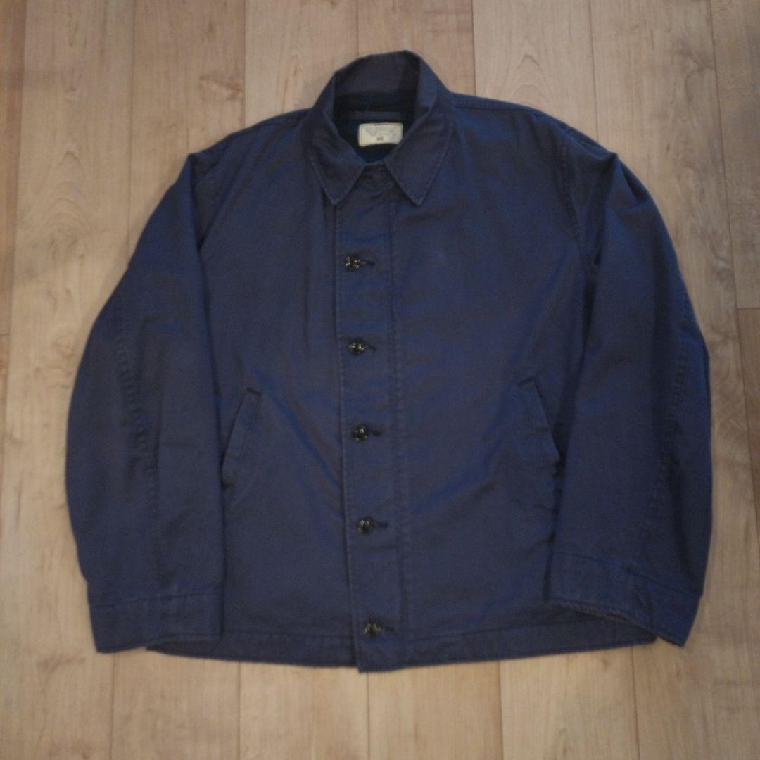 US NAVY ユーティリティ ジャケット ナス紺 60s ビッグサイズ