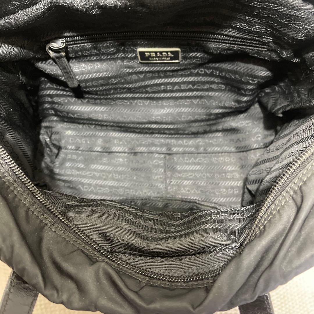 ◇ PRADA プラダ トートバッグ ナイロン×レザー ブラック ◇