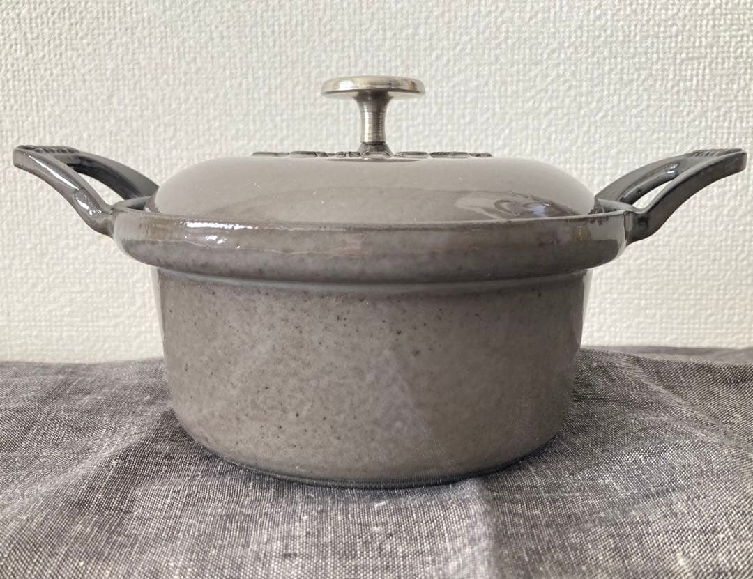 staub XO 12 cm ヴィンテージココット グレー　廃盤 レア ストウブ