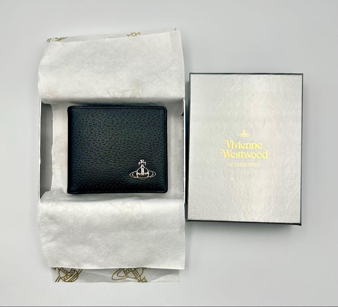 【新品★希少】 Vivienne Westwood二つ折り財布 ブラック/黒