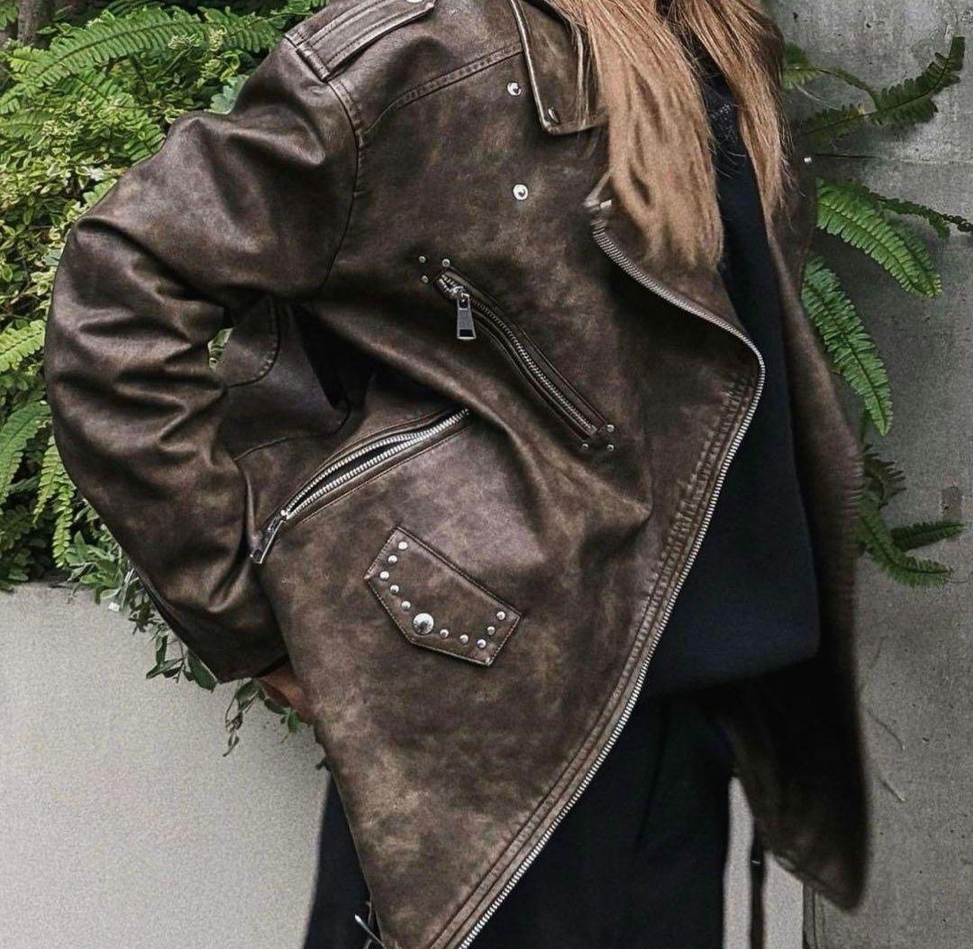 【✨新品✨】ACLENT◎ビンテージレザーオーバーライダースジャケット