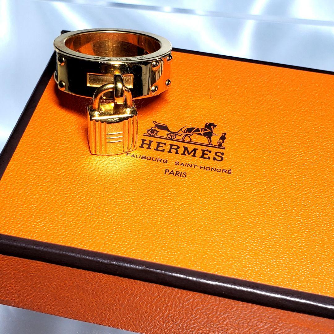 【4日迄限定セール❕箱付】エルメスケリー スカーフリング カデナ グリーンk22