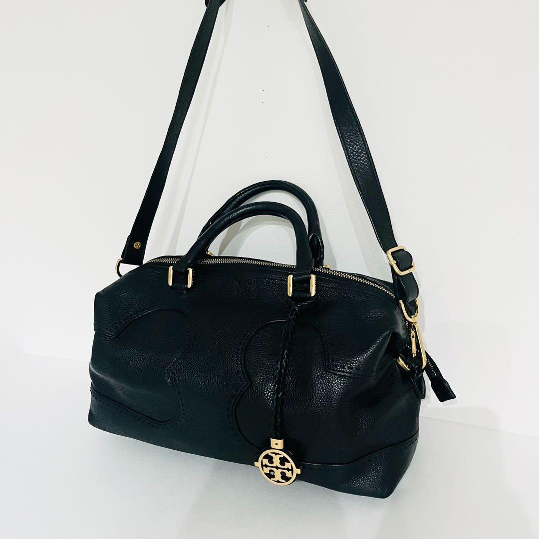 希少美品　トリーバーチ　Amalie 2way ボストンバッグ　アマンダ　シボ革