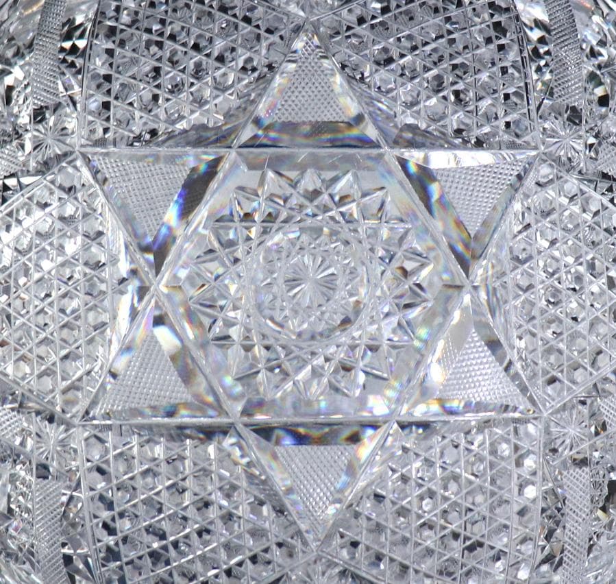 オールド・バカラ ギヤマン切子器物 鉢 大型 2.2kg ボウル 春海商店