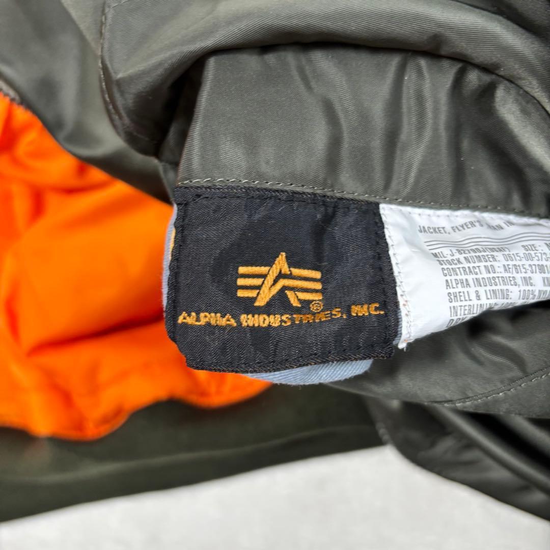 美品 ALPHA INDUSTRIES MA-1 カーキ M フライトジャケット