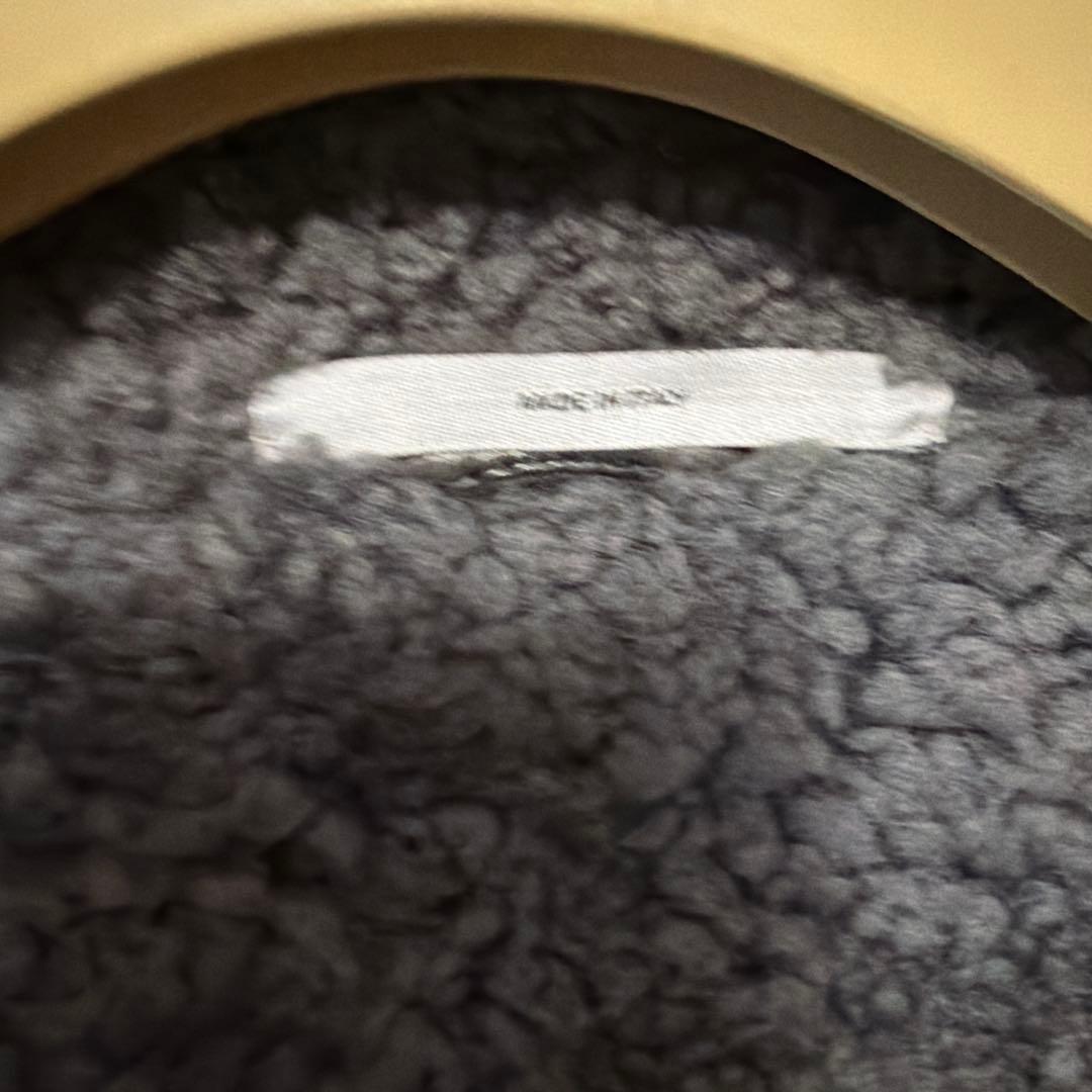 イブサンローラン　シープスキン ムートンジャケット ダークグレー