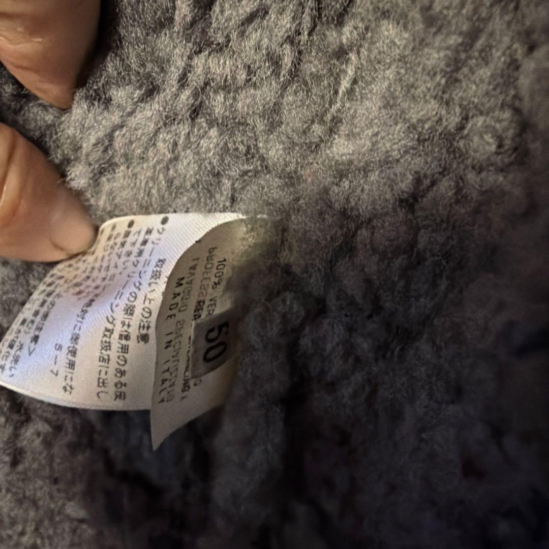 イブサンローラン　シープスキン ムートンジャケット ダークグレー