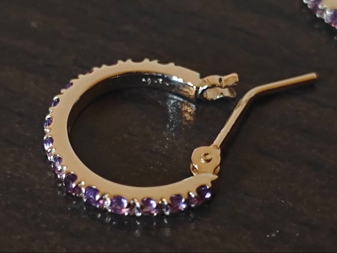 agete アガット K10アメジストピアス