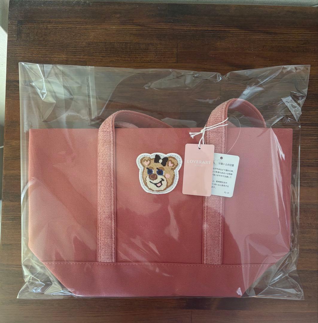 LOVERARY ピンク トートバッグ