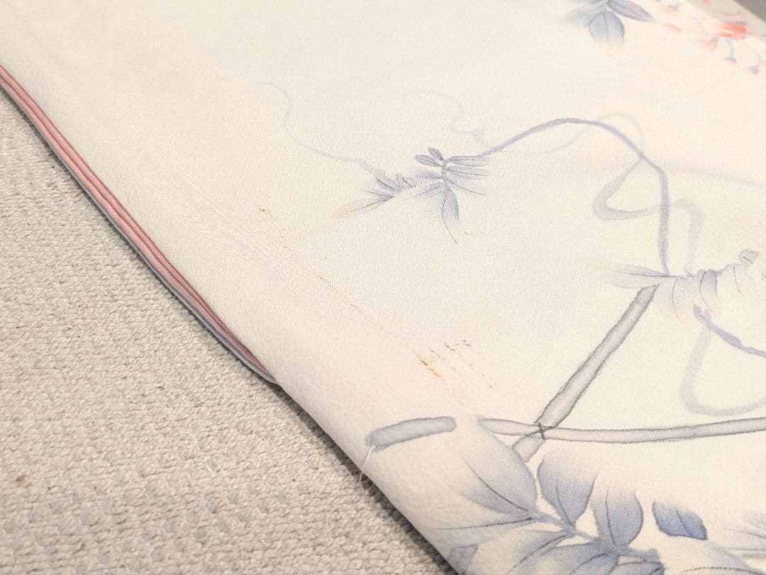 Rainbow 振袖フルセット 身丈172裄65 手描き 白系 成人式