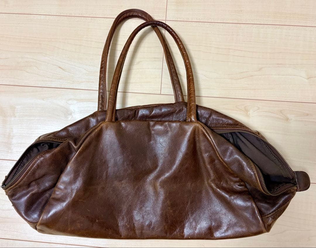 英国 Jas MBブラウンレザートートバッグ