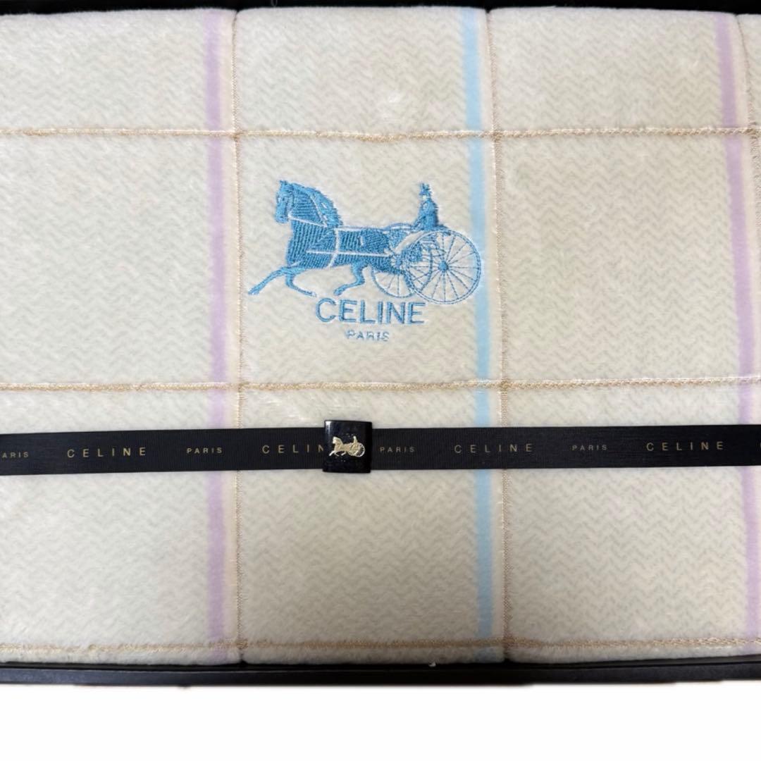 CELINE セリーヌシール織綿毛布