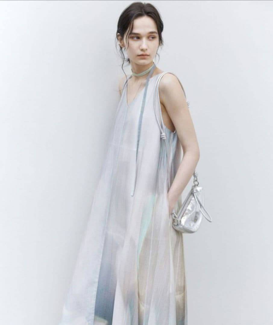 【tageechita】アートプリント ノースリーブワンピース