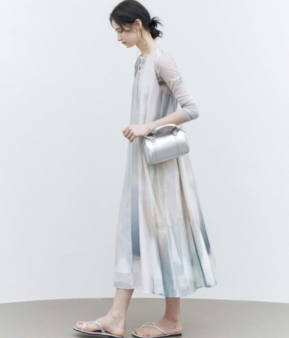 【tageechita】アートプリント ノースリーブワンピース