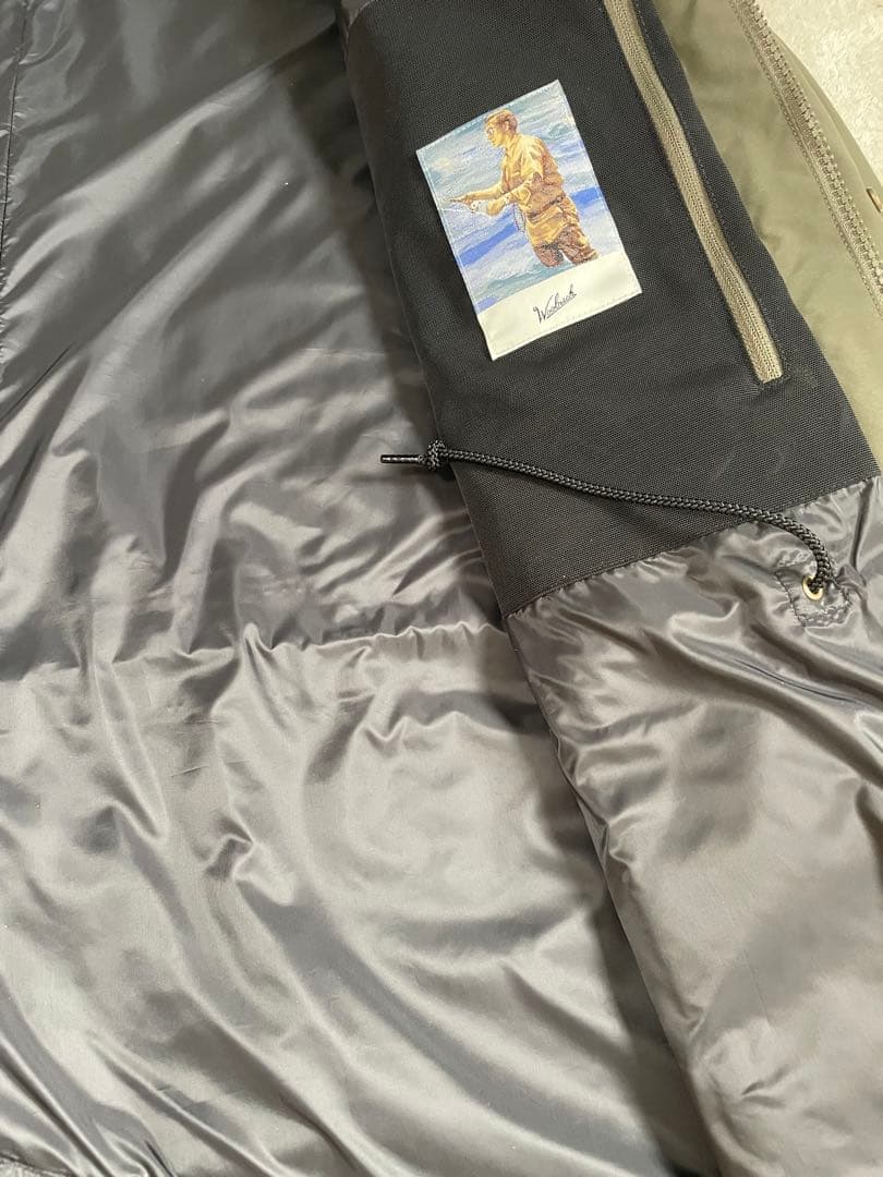 ウールリッチGORE-TEX フード付きロングコート オリーブ