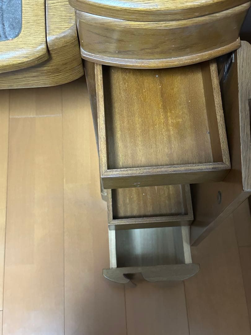木製　ドレッサー　三面鏡　三面鏡ドレッサー　鏡台　木製　美品
