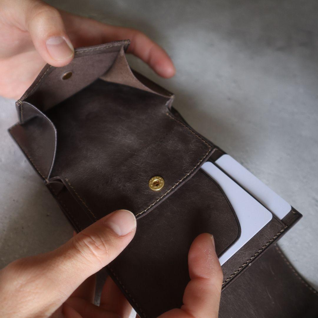 【受注制作】オコシ金具の三つ折り財布 Rondine イタリアンレザー