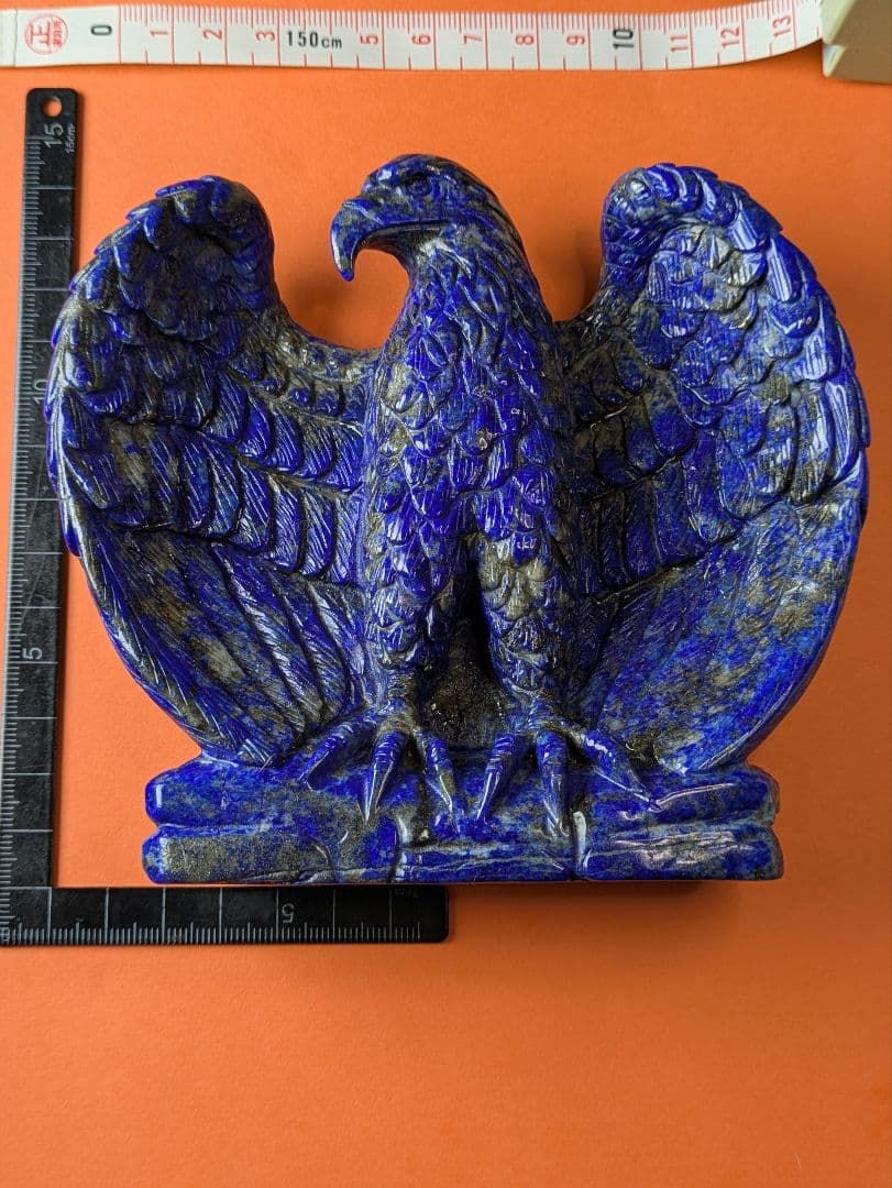 天然石 ラピスラズリ の 鷲【ワシ】 の 置物です。一点物！工芸品！ランクはＡ5