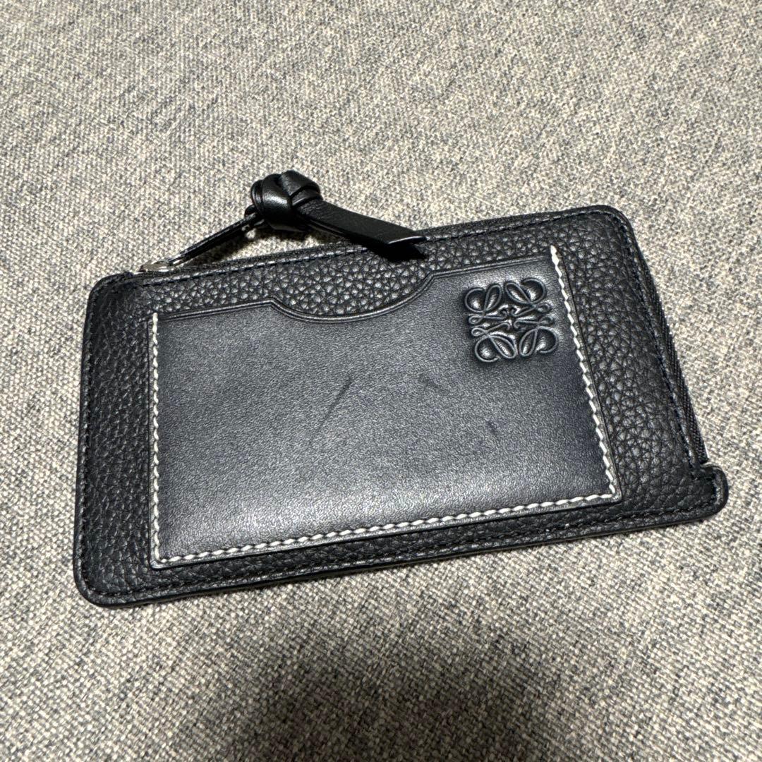 LOEWE ロエベ アナグラム フラグメントケース ブラック レザー 