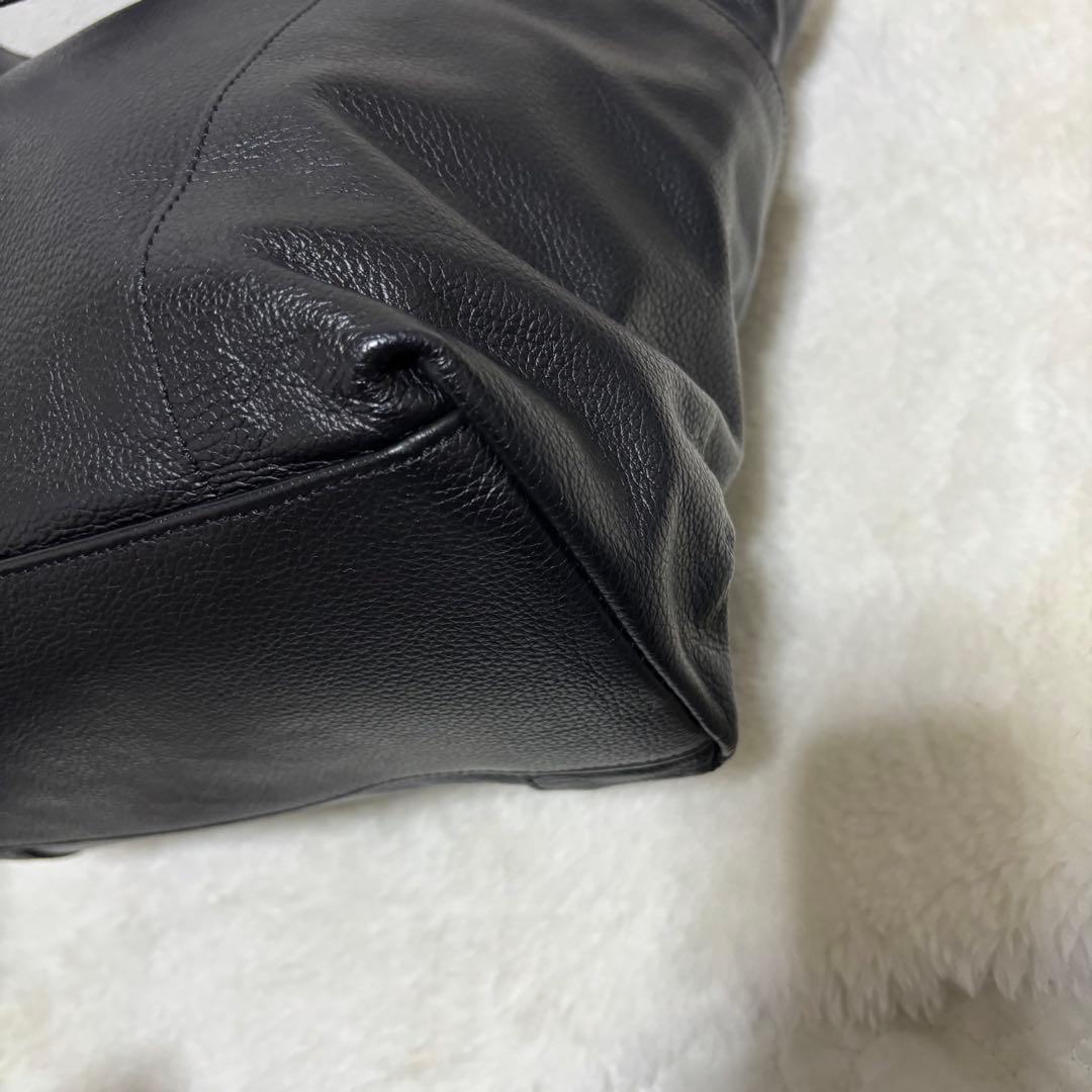 【希少】ティンバーランド　トートバッグ　レザー　ブラック　シボ革　肩掛け