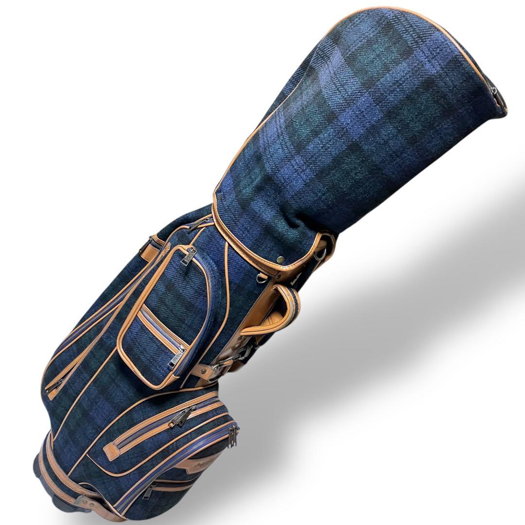 ハリスツイード＆ポールスチュアート キャディーバッグ ゴルフバッグ ボア レア