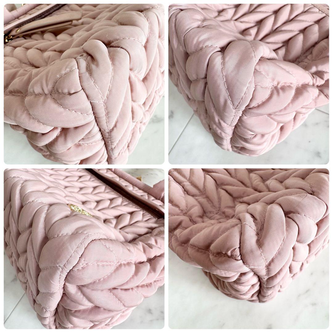 【美品】HAPP ハップ マザーズバッグ 2way ヘリンボーン ショルダー