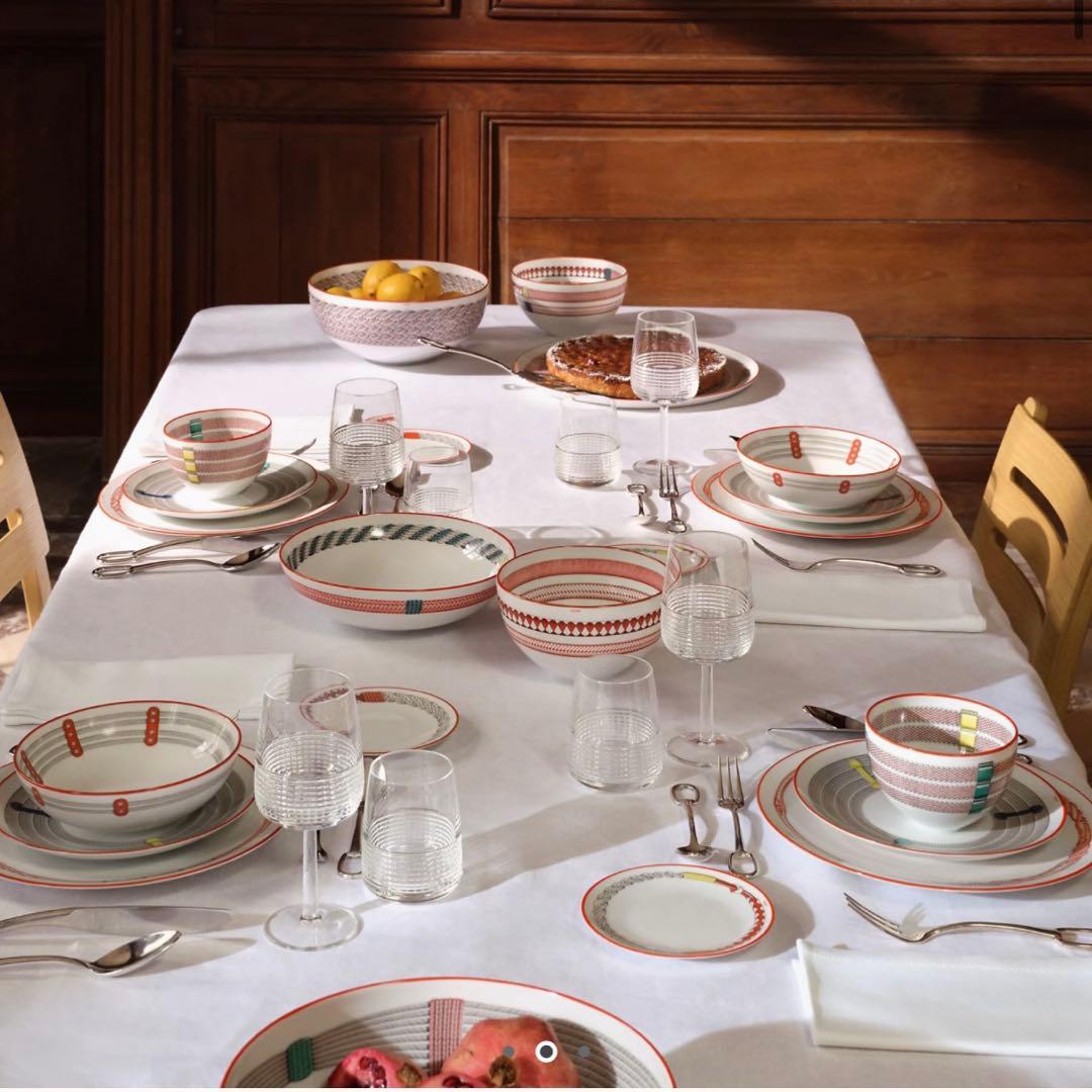 エルメス　デザートプレート　トレサージュ・エケストル　ペア　皿