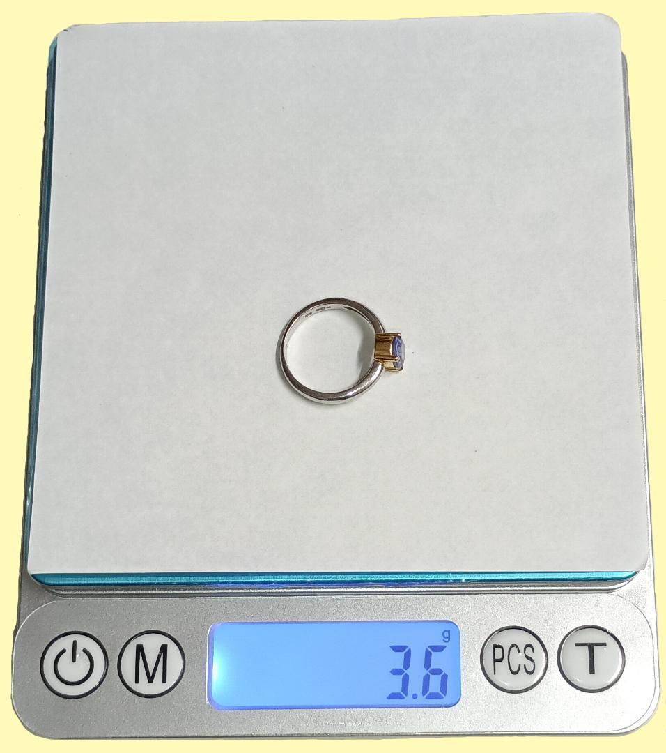 Pt 900 K18 サファイアリング