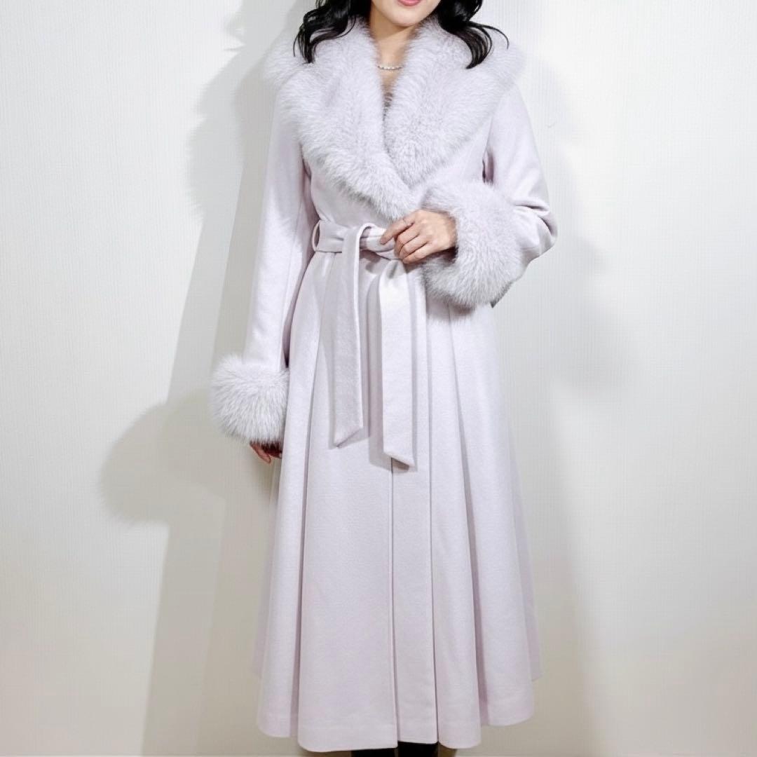 【新品】rienda リエンダ　ウールMIXクラッシィドレスコート　ライトピンク