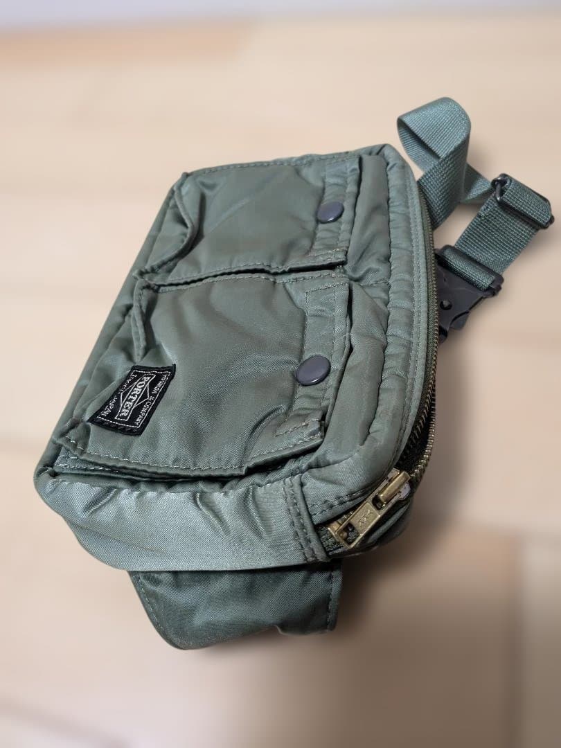 【美品】PORTER タンカー ウエストポーチ オリーブグリーン※廃盤品