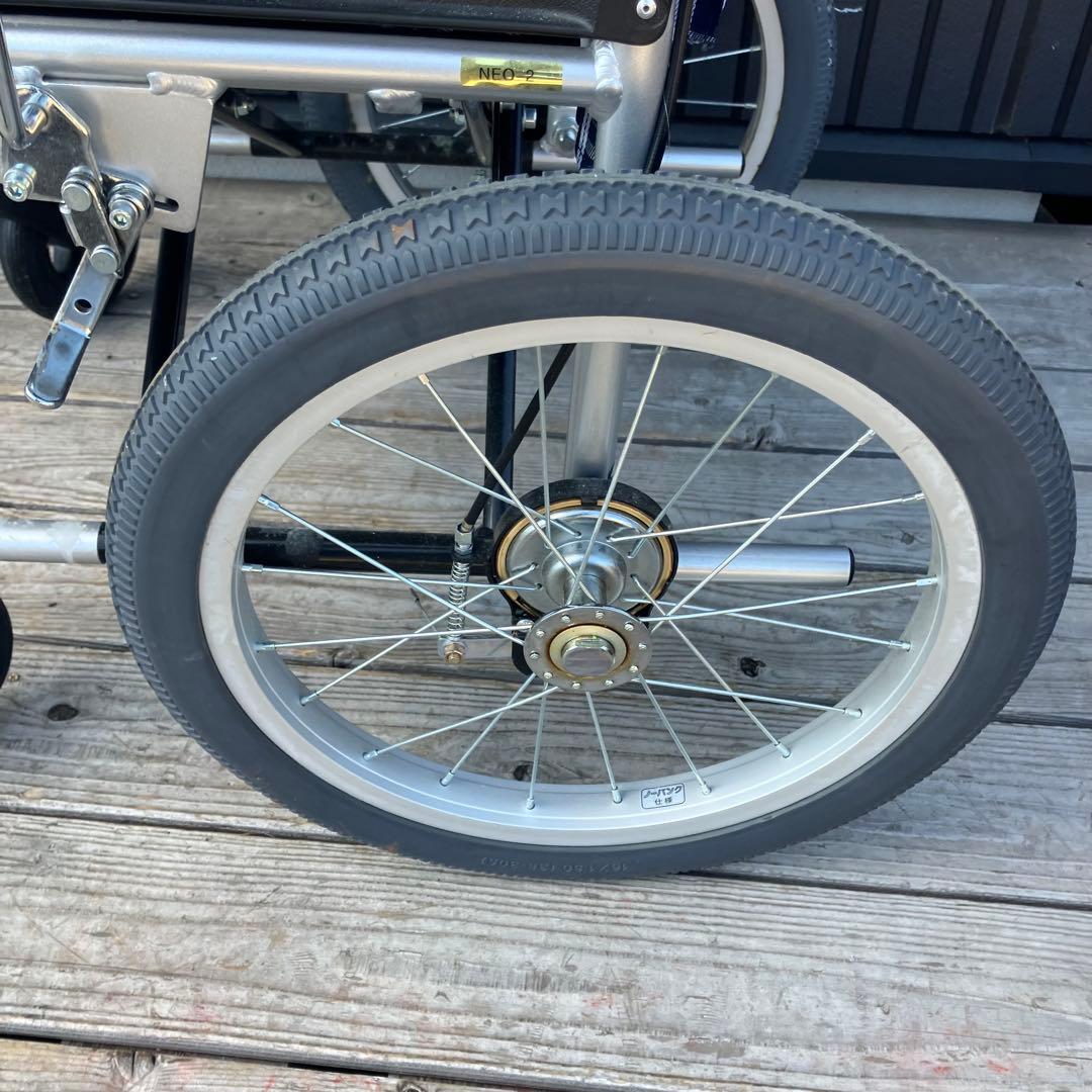 日進医療器 NISSIN 介助用車椅子 自走式 折りたたみ式 介護 チェック柄